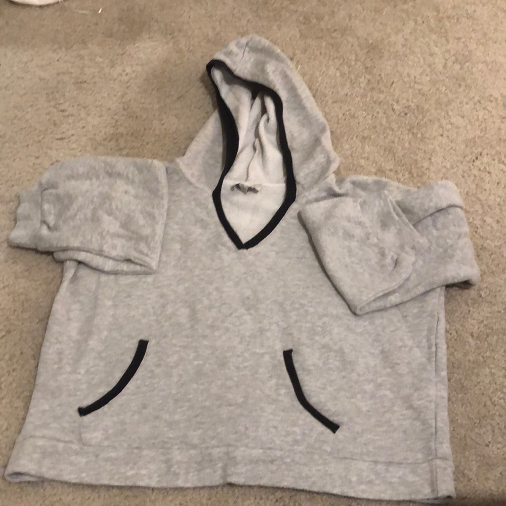 Lucky brand grey cropped sweatshirt size small